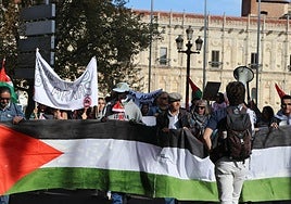 Imagen de archivo dela última huelga estudiantil en León por Palestina.
