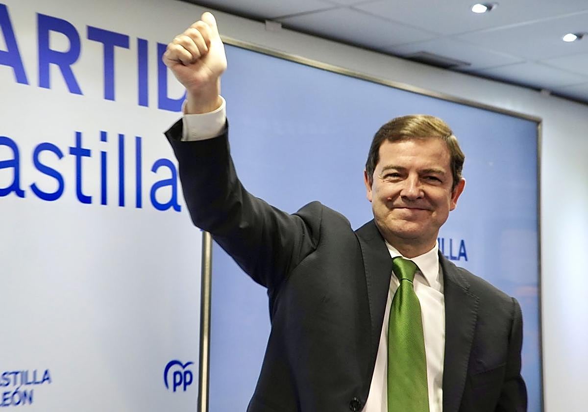 El presidente del Partido Popular de Castilla y León, Alfonso Fernández Mañueco, clausura la Junta Directiva Autonómica.