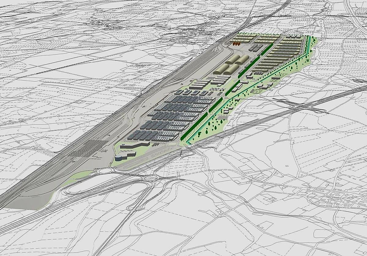 Uno de los planos sobre el proyecto de la plataforma logística de Torneros.