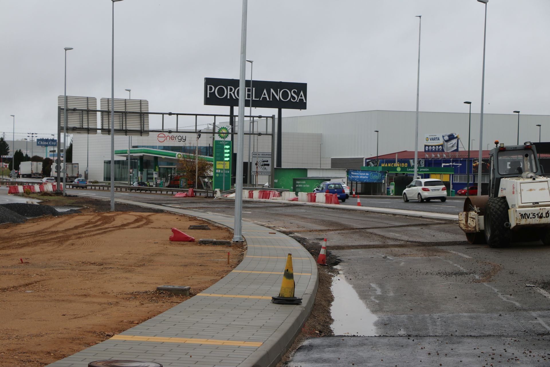 Así avanzan las obras de la nueva rotonda de la N-120