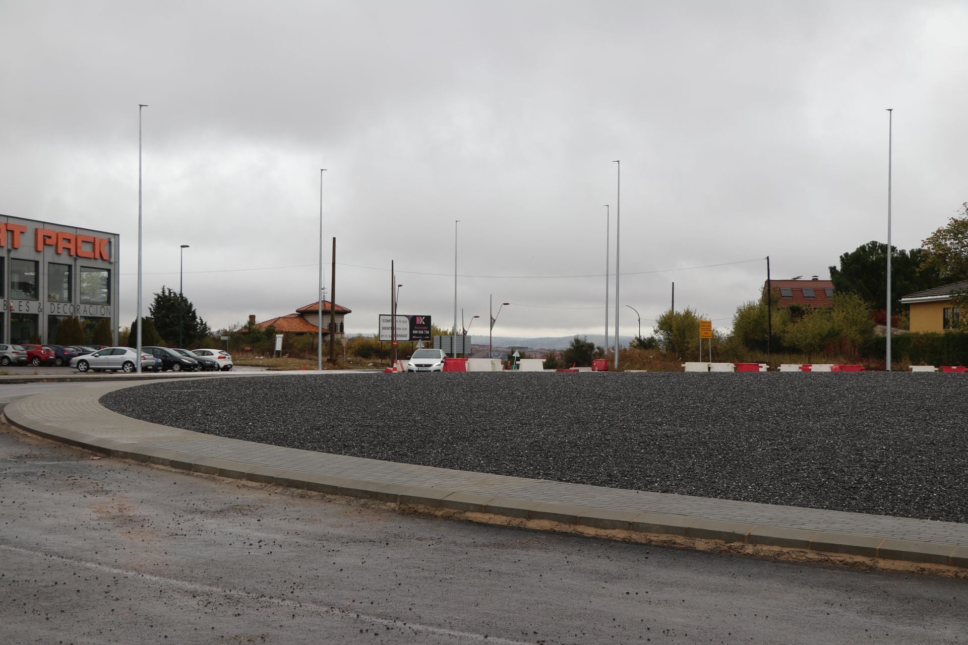 Así avanzan las obras de la nueva rotonda de la N-120