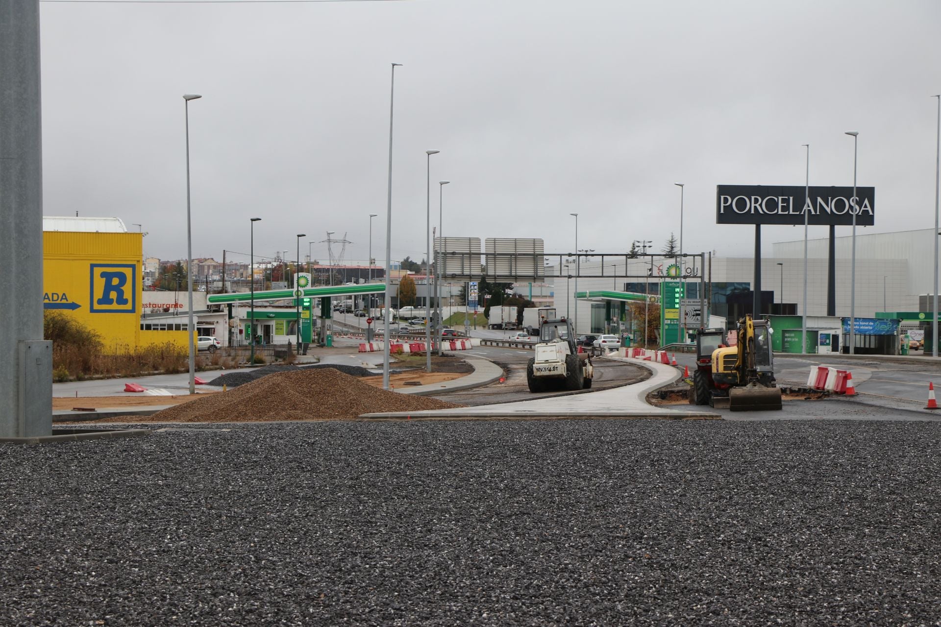 Así avanzan las obras de la nueva rotonda de la N-120