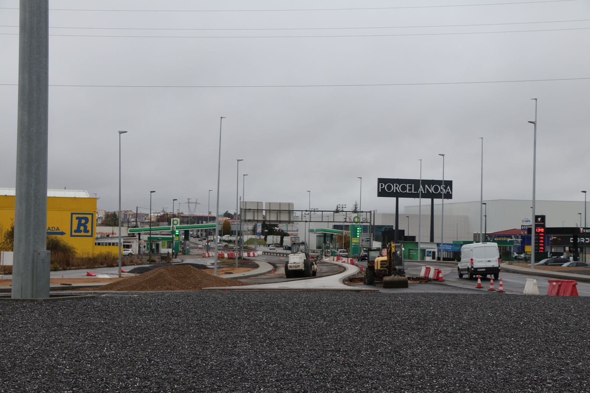 Así avanzan las obras de la nueva rotonda de la N-120
