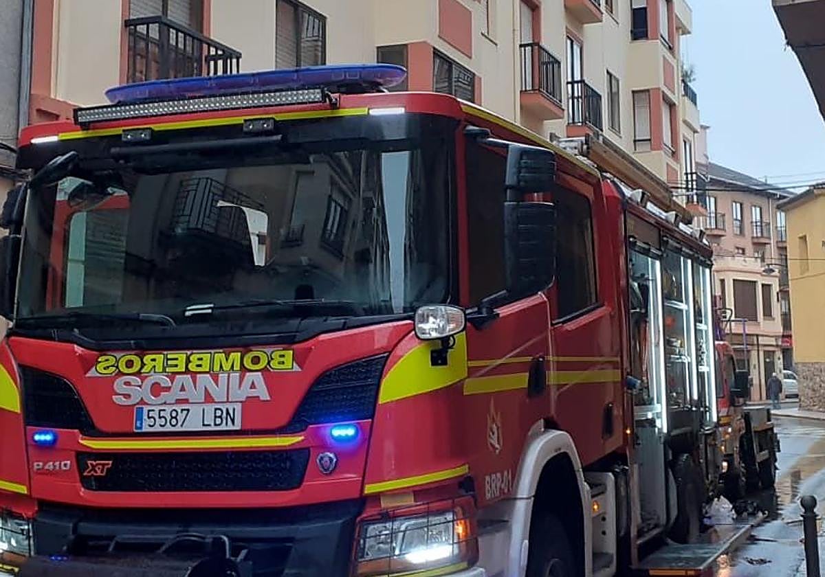 Bomberos de la Diputación en una intervención en Astorga el 31 de octubre.