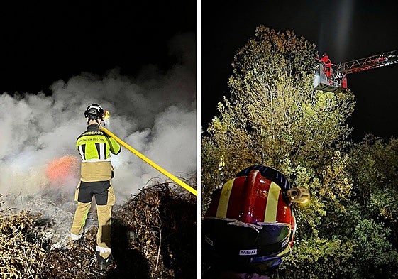 Intervención de bomberos del Sepeis y el Ayuntamiento de León.