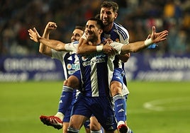 Andújar celebra el gol con el que abrió el marcador.
