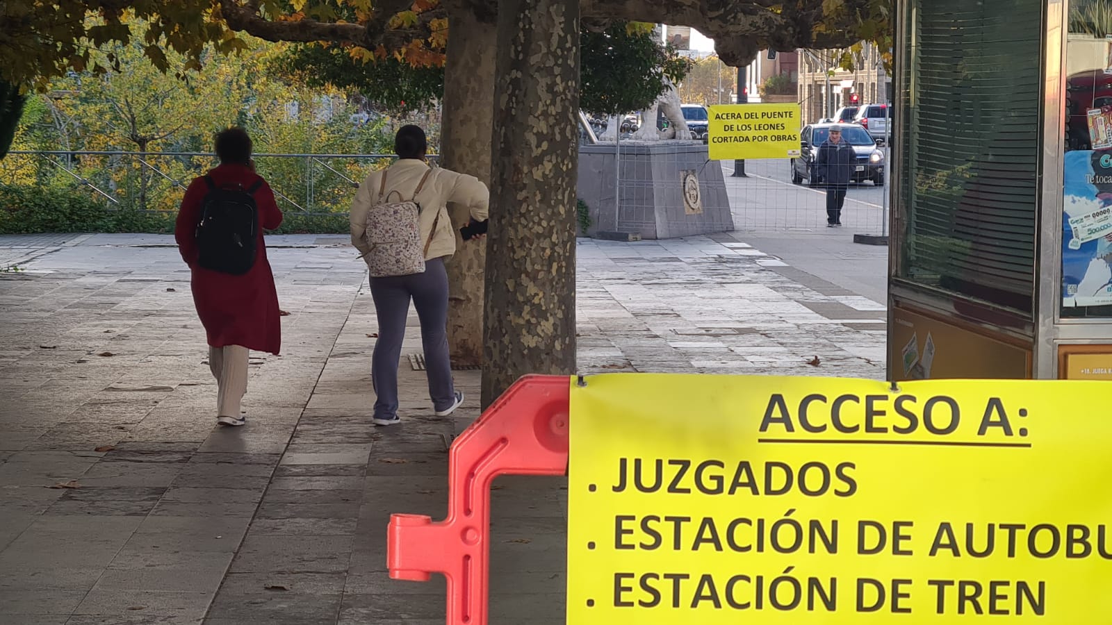 Así avanza la obra de la rotonda del puente de los Leones
