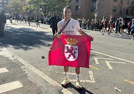 Imagen de la participación de Jesús González en la maratón de Nueva York.