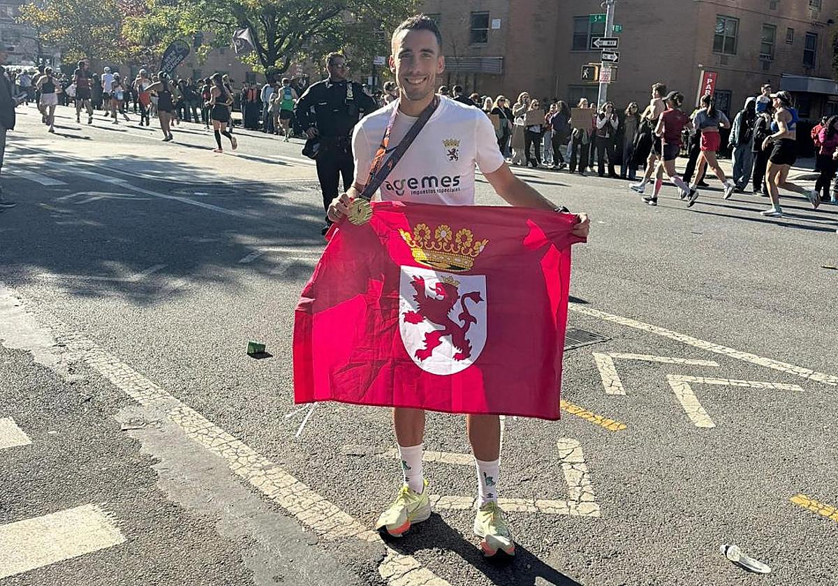 Imagen de la participación de Jesús González en la maratón de Nueva York.