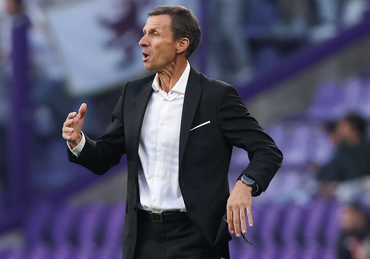 'Cuco' Ziganda, en su partido de debut con la Cultural en el José Zorrilla.