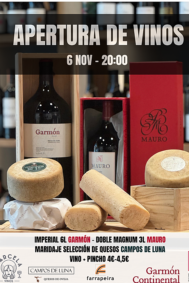 Cartel del evento de Marcela Vinos