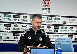 Estévez, en rueda de prensa previa al partido.