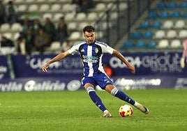 Andoni López, en el último partido de la Deportiva.