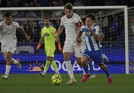 Acción del partido en Riazor.