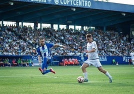 Imagen del último derbi en El Toralín.