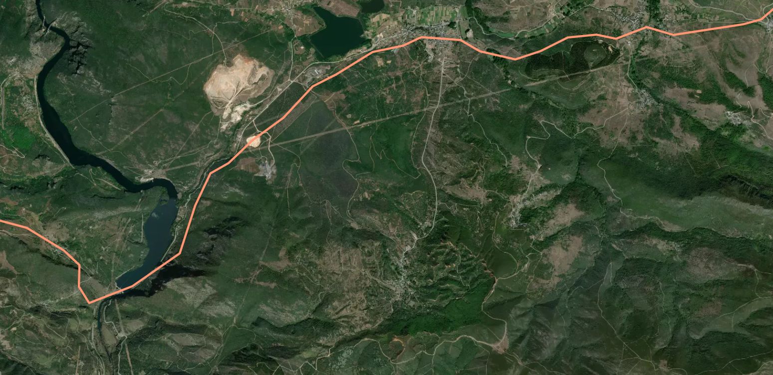 Una vía romana, muy cerca del yacimiento de Las Médulas.