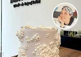 Tarta realizada en Dulcegula y Raquel Maldonado.