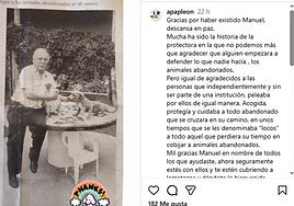 Publicación compartida en redes sociales por la protectora de León.