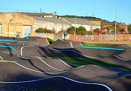Pista de pump track en León.