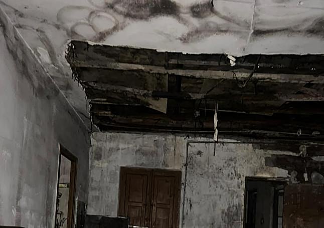 Imagen del interior de las instalaciones tras el incendio.