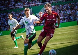 Sobrino, en el partido ante el Racing.
