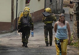 Imagen del incendio de Salientes el pasado mes de agosto.