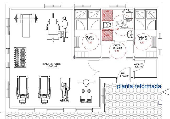 Plano de cómo será el nuevo espacio.