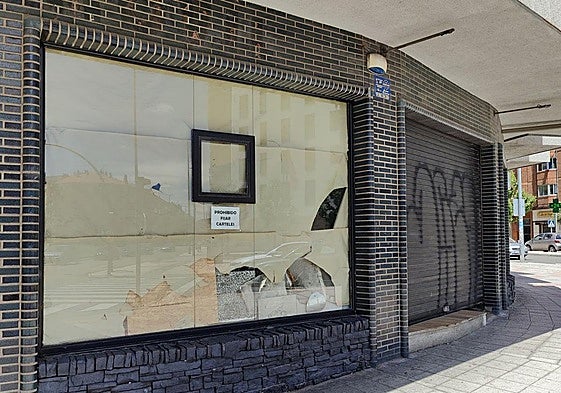 Un comercio cerrado en León capital.