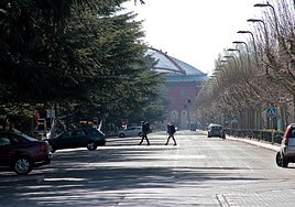 El paseo de Papalaguinda en León, casi vacío en una imagen de archivo.
