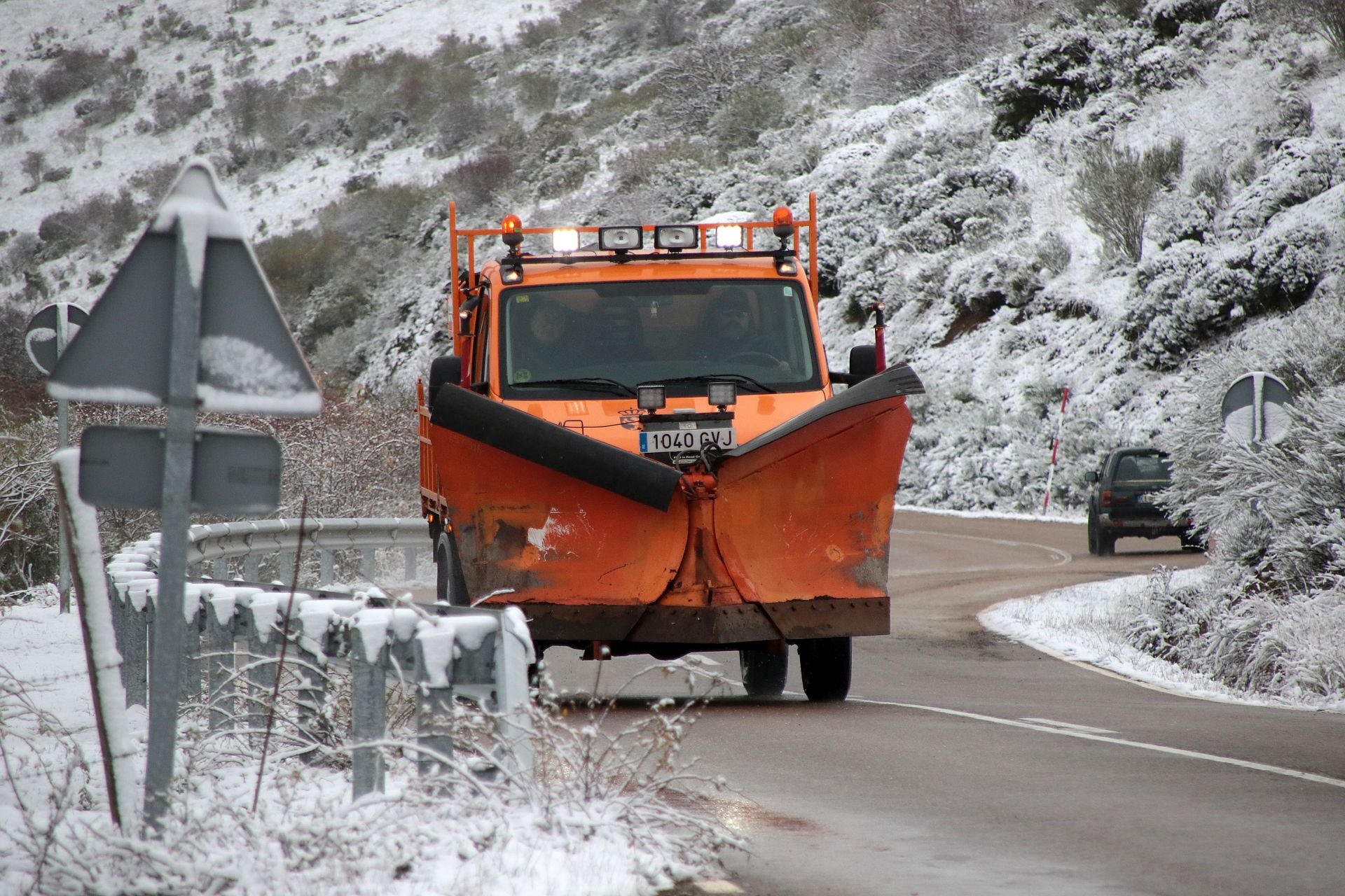 Las imágenes de la nieve en la montaña de León