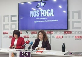 Rueda de prensa de CCOO León por el 25N.