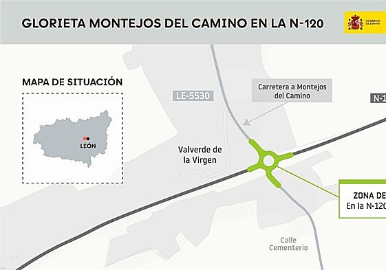 El punto donde se hará al rotonda.