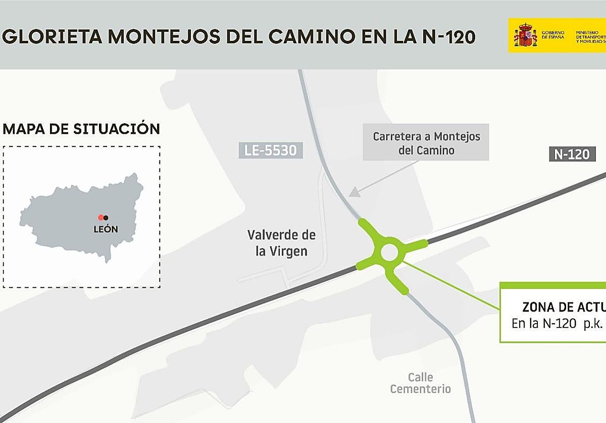 El punto donde se hará al rotonda.