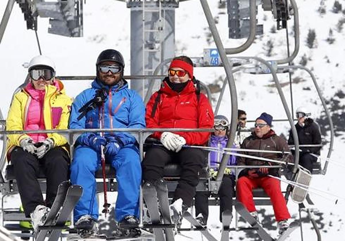 Telesilla en una estación de invierno de León.