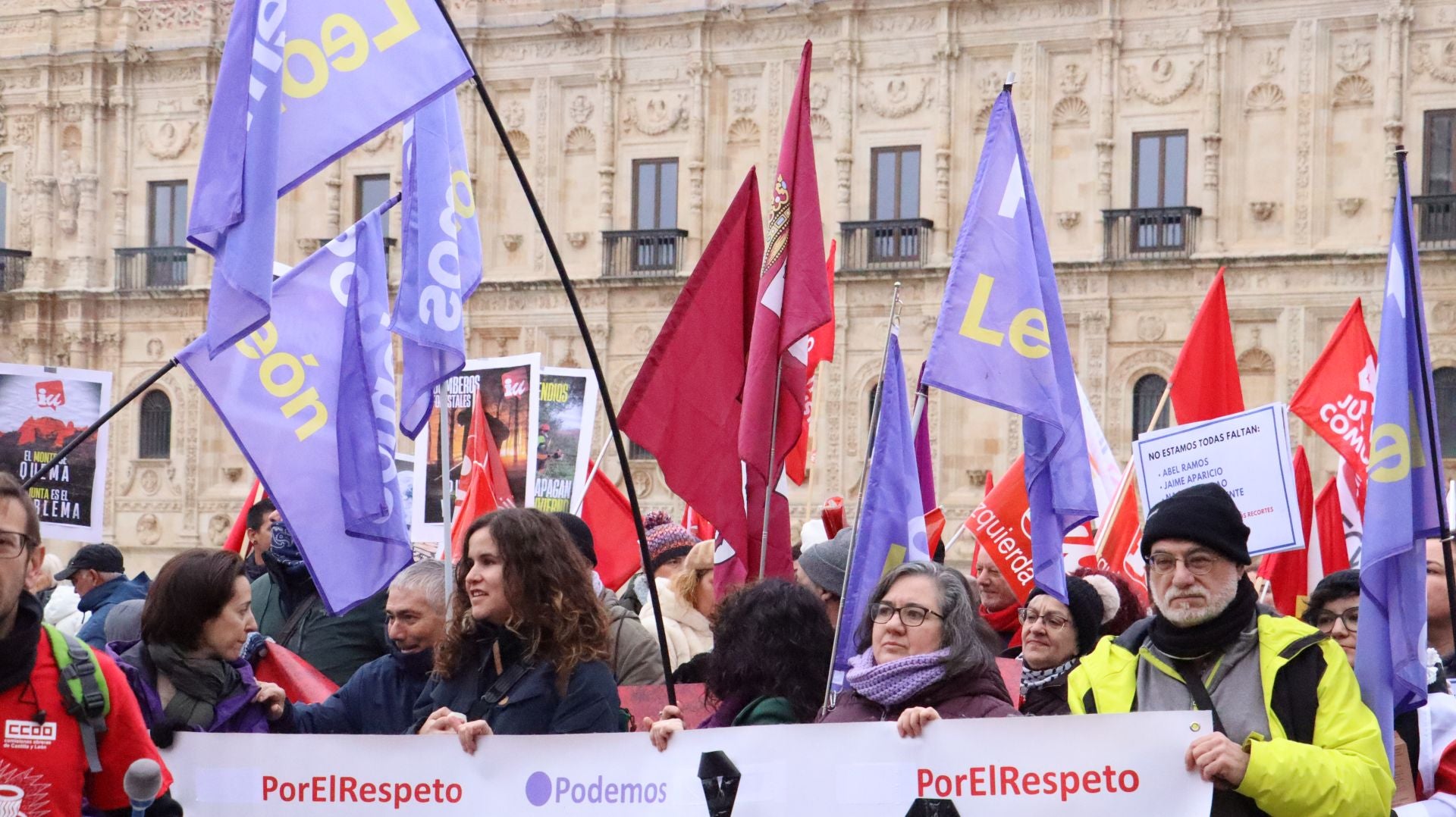 Las imágenes de la movilización &#039;Respeto&#039; en León por la gestión de los incendios forestales