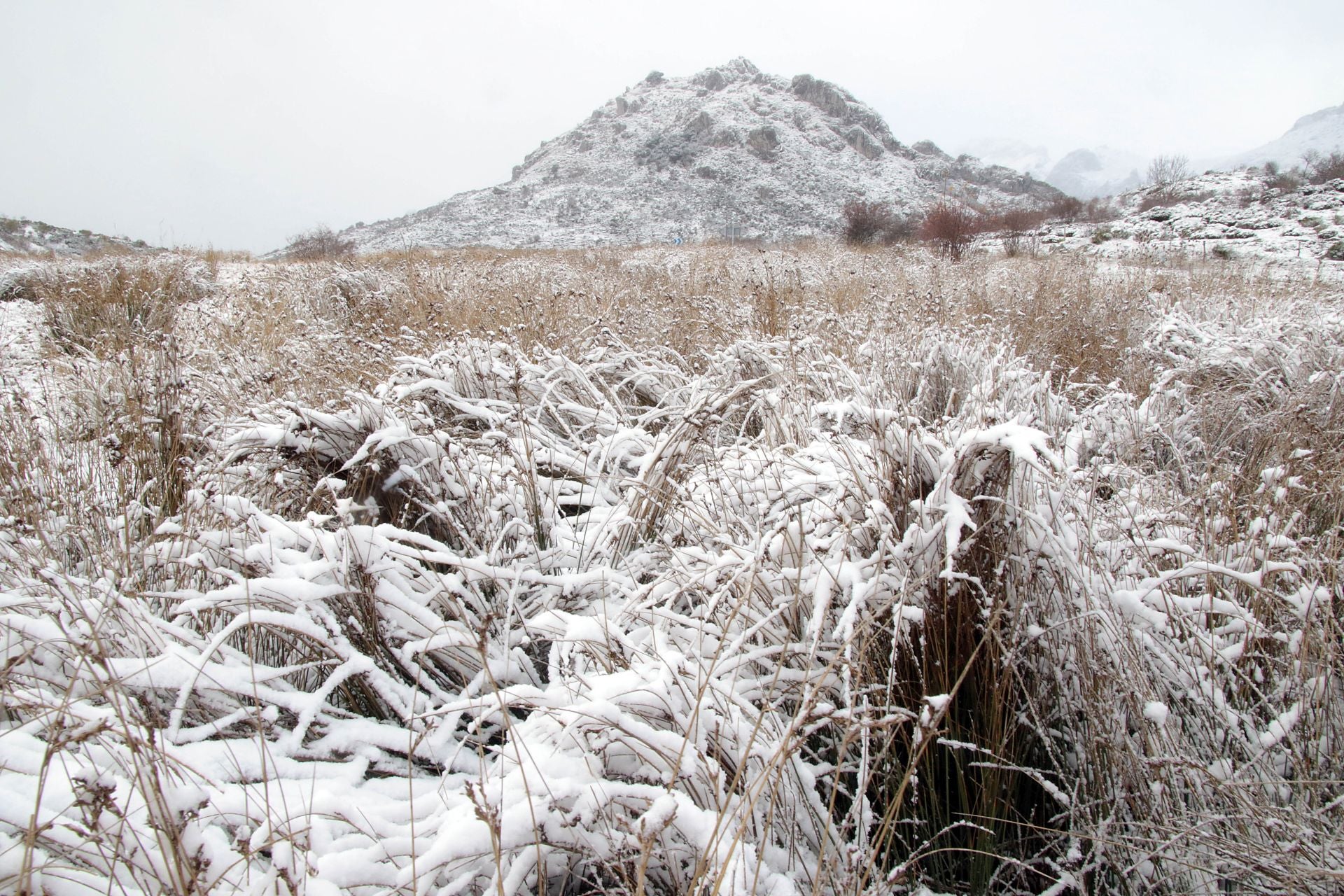 Nieve en la montaña de León la pasada semana.