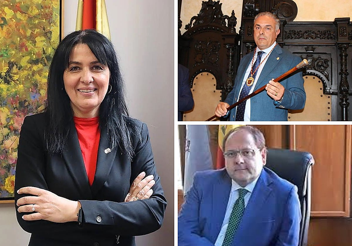 Imágenes de algunos alcaldes de municipios y localidades de León.