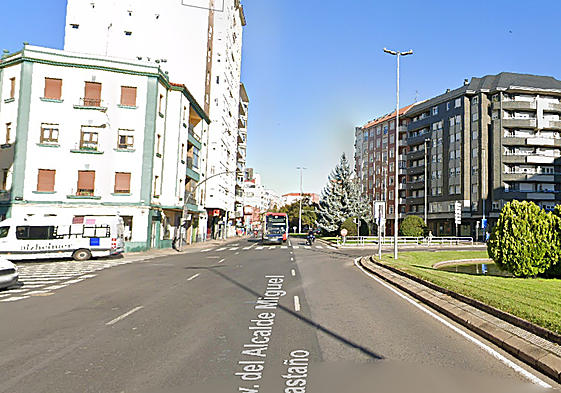 Imagen de semáforos en Santa Ana.