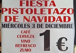 Imagen del anuncio en el bar.