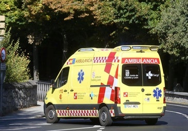 Un herido en Villablino después de que su vehículo saliera de la vía