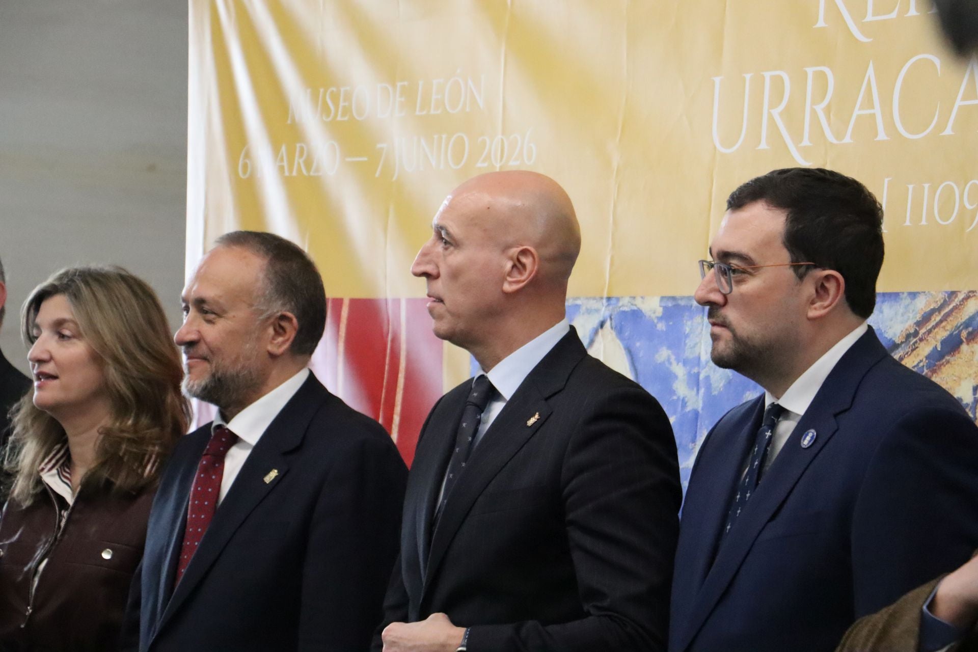 La rectora, el presidente de la Diputación, el alcalde de León y el presidente de Asturias.