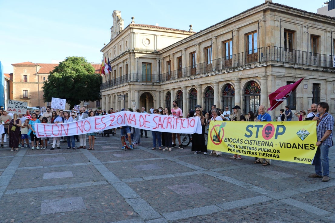 Las imágenes de la manifestación por la planta de biomasa en León