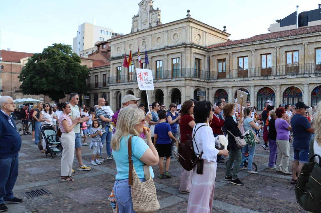 Las imágenes de la manifestación por la planta de biomasa en León