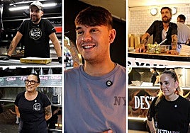 Imágenes de algunos de los encargados de las food trucks.