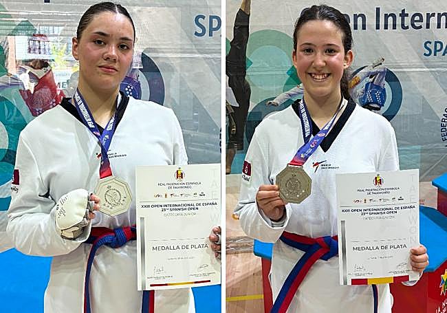 Jessica González y Candela Natal, con la medalla de plata en el anterior Open de España G1.