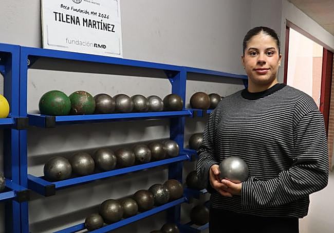 Tilena Martínez, en su zona de entrenamiento.