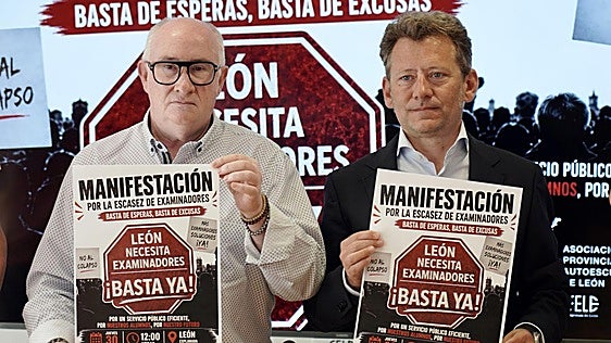 Los 3.500 aspirantes a sacarse el carné en León colman las autoescuelas y convocan una gran manifestación