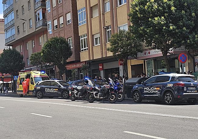 Dispositivo en la zona de la agresión.