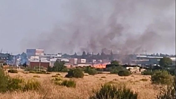Extinguido el incendio en Velilla de la Reina que se originó durante la parcialidad del eclipse