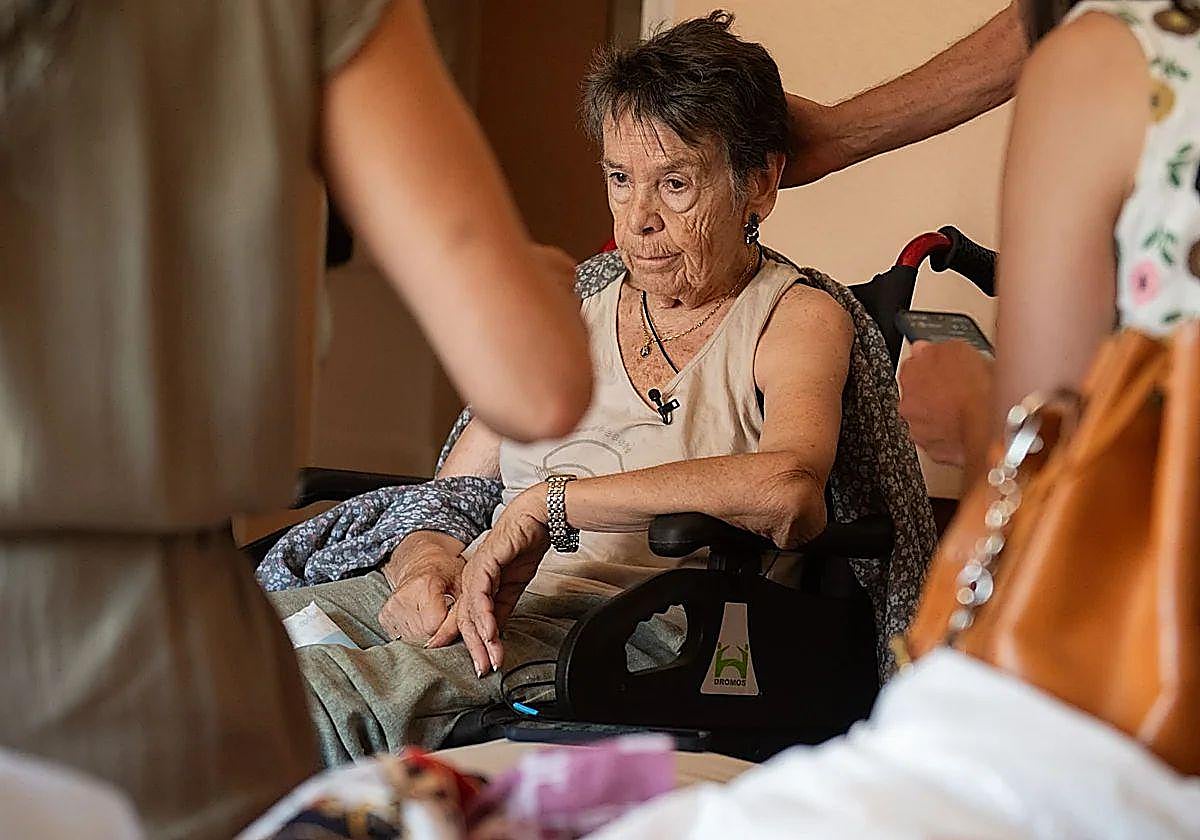Maricarmen, la mujer desahuciada en Madrid.